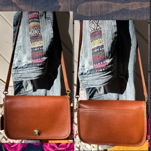 VINTAGE COACH BRITISH TAN CROSSBODY PENNY BAG  9755 - Picture 17 of 17